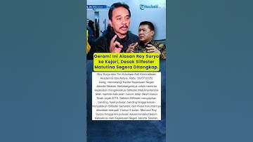 Geram! Ini Alasan Roy Suryo ke Kejari, Desak Silfester Matutina Segera Ditangkap
