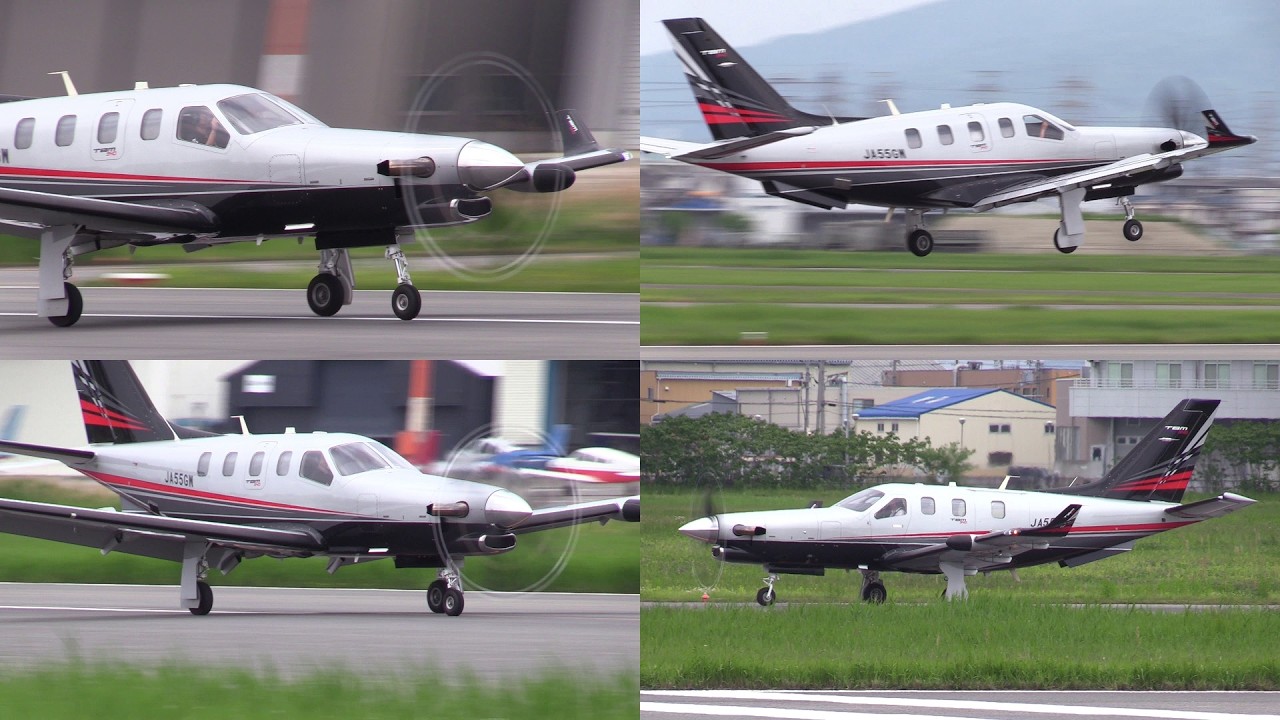 26/04/29 八尾空港 Socata TBM-940 (JA55GW) Take off & Landing at