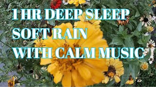 1HR DEEP SLEEP SOFT RAIN WITH CALM MUSIC screenshot 3