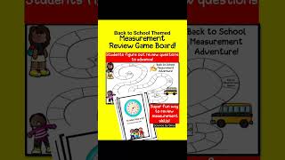 MEASUREMENT REVIEW GAME BOARD-Back to School Themed Activity screenshot 5