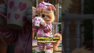 💗С ДОБРЫМ УТРОМ!☕ЧУДЕСНОГО ДНЯ! Красивая музыкальная открытка