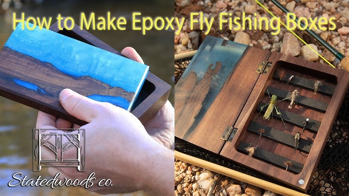 Laser Engraved Jig Box: Rustic Storage for Fly Fishing