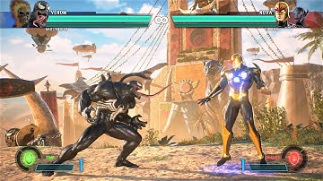 Venom & Ghost Rider vs Nova & Ultron (Hardest AI) - Marvel vs Capcom: Infinite
