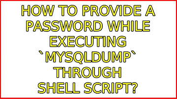Ubuntu: How to provide a password while executing `mysqldump` through shell script?