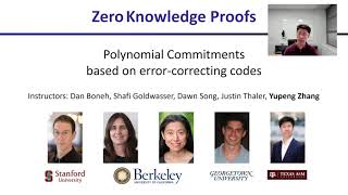 ZKP MOOC Lecture 7: Polynomial Commitments based on Errorcorrecting Codes