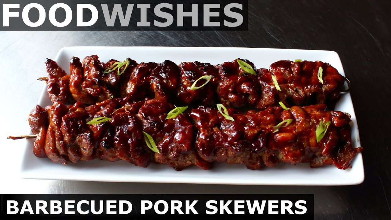 Barbecued Pork Skewers – Food Wishes | Seekh Chicken Kebabs | seekh kebabs | chicken seekh kabab