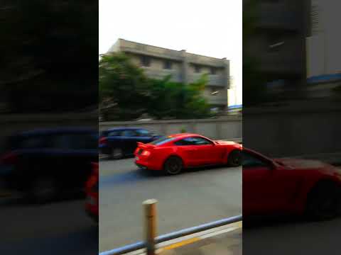 Ferrari SF90, Porsche and Mustang Fly By