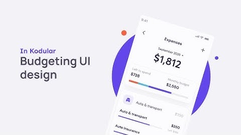 Beautiful Budgeting App UI Design In Kodular