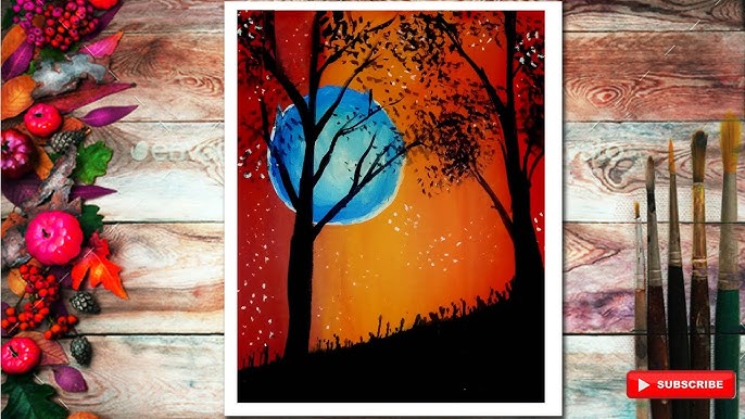 Step by Step Acrylic Painting On Paper I Paint Acrylic Painting On Ivory Sheet | Artist Aji