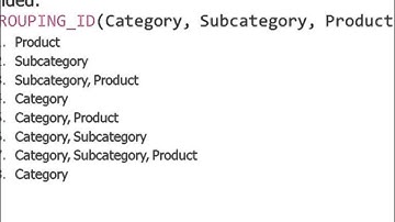 08 GROUPING and GROUPING ID