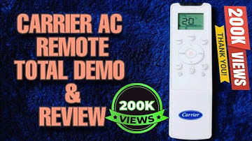 carrier ac remote full demo