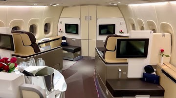Lufthansa First Class Boeing 747 (South Africa to Germany flight)