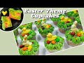 Easter theme cupcakes  eggless cupcake recipe with butter cream  easter cupcake decorating ideas