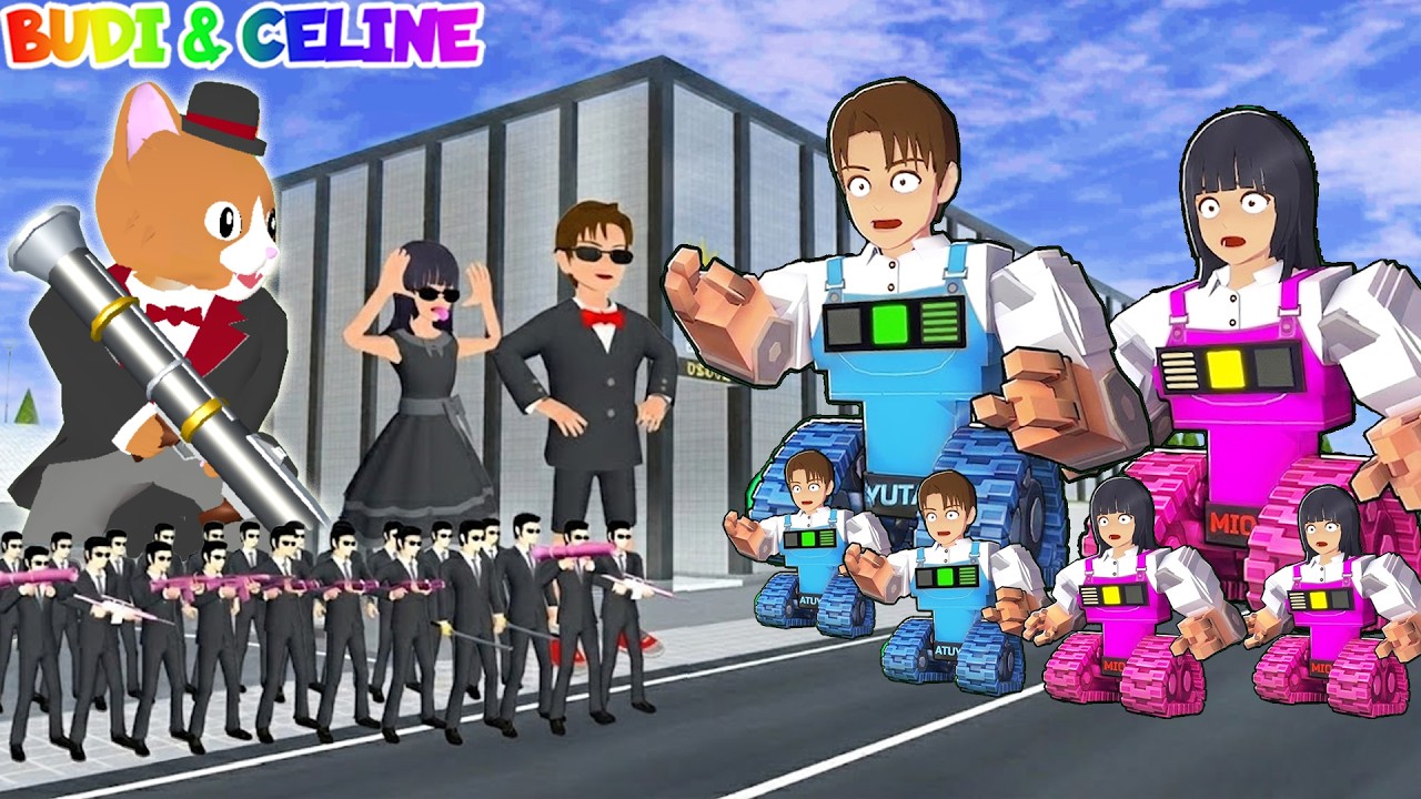 Yuta Mio Bocil Yakuza VS Robot Yuta Mio Raksasa | Yakuza Panggil Catbutler Raksasa | Sakura School