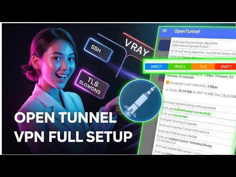Open Tunnel VPN All SETTINGS: SSH, V2Ray, WireGuard & VPN Sharing