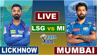 Live: MI Vs LSG, Match 48, Lucknow | IPL Live Scores & Commentary | IPL 2024 | 1st innings last 8 ov