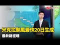 熱帶低壓最快明增強為颱風「米克拉」 最新路徑曝