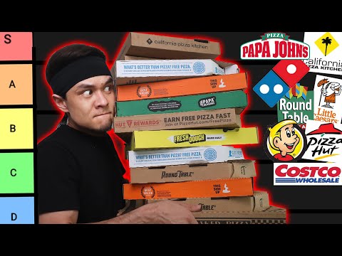 What is the Best Fast Food PIZZA?? (Tier list - Dominos, Papa John's, Hungry