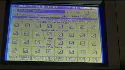 Menu Tab on Korg Triton Keyboards