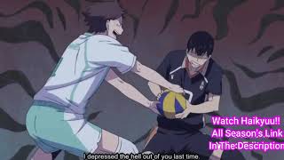 Haikyuu!! Oikawa and Kageyama fight over a volleyball