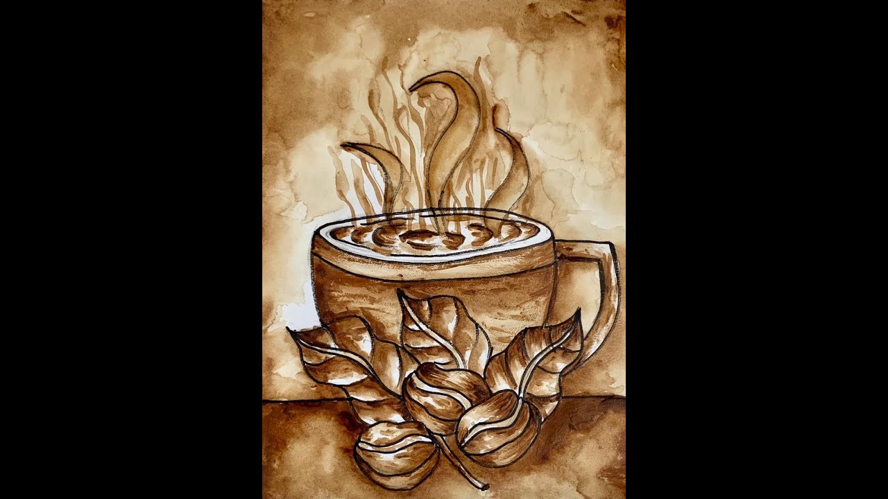 Coffee Painting for the beginners - YouTube Coffee Painting for the beginners - YouTube