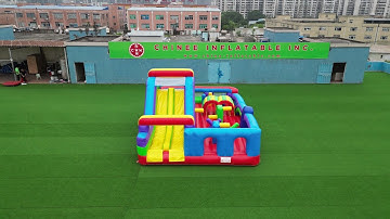Inflatable Slide Obstacle Course - Customized for Your Fun Park T2-6008
