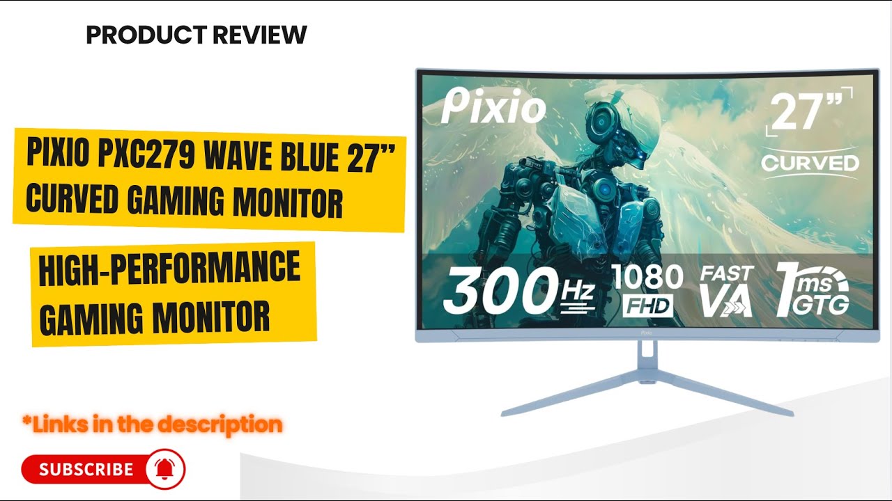 Pixio PXC279 Wave Blue 27” Curved Gaming Monitor Review | 300Hz 