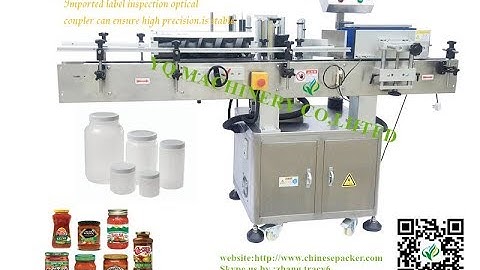 wrap around jar labeling machine testing video round containers sticker labeller manufacturers