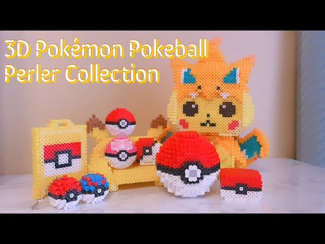 PIKACHU 3D Building Vlog with Mini Perler Beads #3dperler 