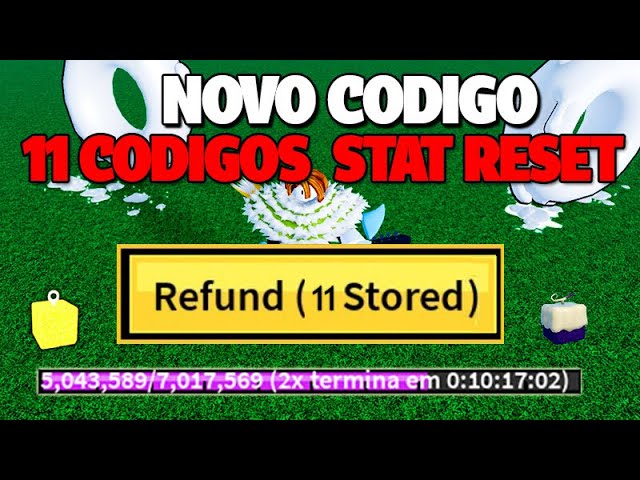 NOVO CÓDIGO + TODOS OS 6 CÓDIGOS DE RESET STATUS DO BLOX FRUITS