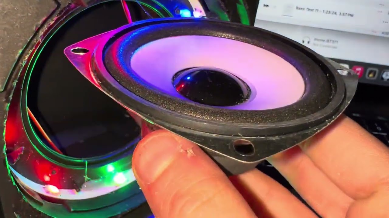 Bass test of 2Boom ring light speaker driver