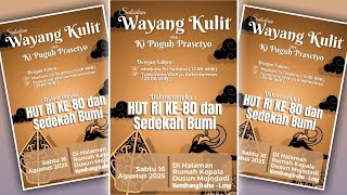 🔴LIVE WAYANG KULIT BERSAMA KI DALANG PUGUH PRASETYO ~ SEDEKAH BUMI DUSUN MOJODADI DESA LOPANG