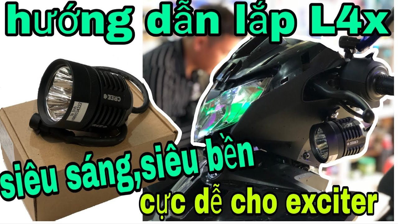 Lắp L4x Kính Tím Vào Đầu Exciter 2019 Gọn, Đẹp Thẩm Mỹ... - youtube