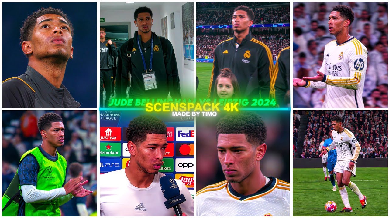 Jude Bellingham Vs Leipzig 2024 / RARE CLIPS ● SCENEPACK 4K (With AE CC and TOPAZ)