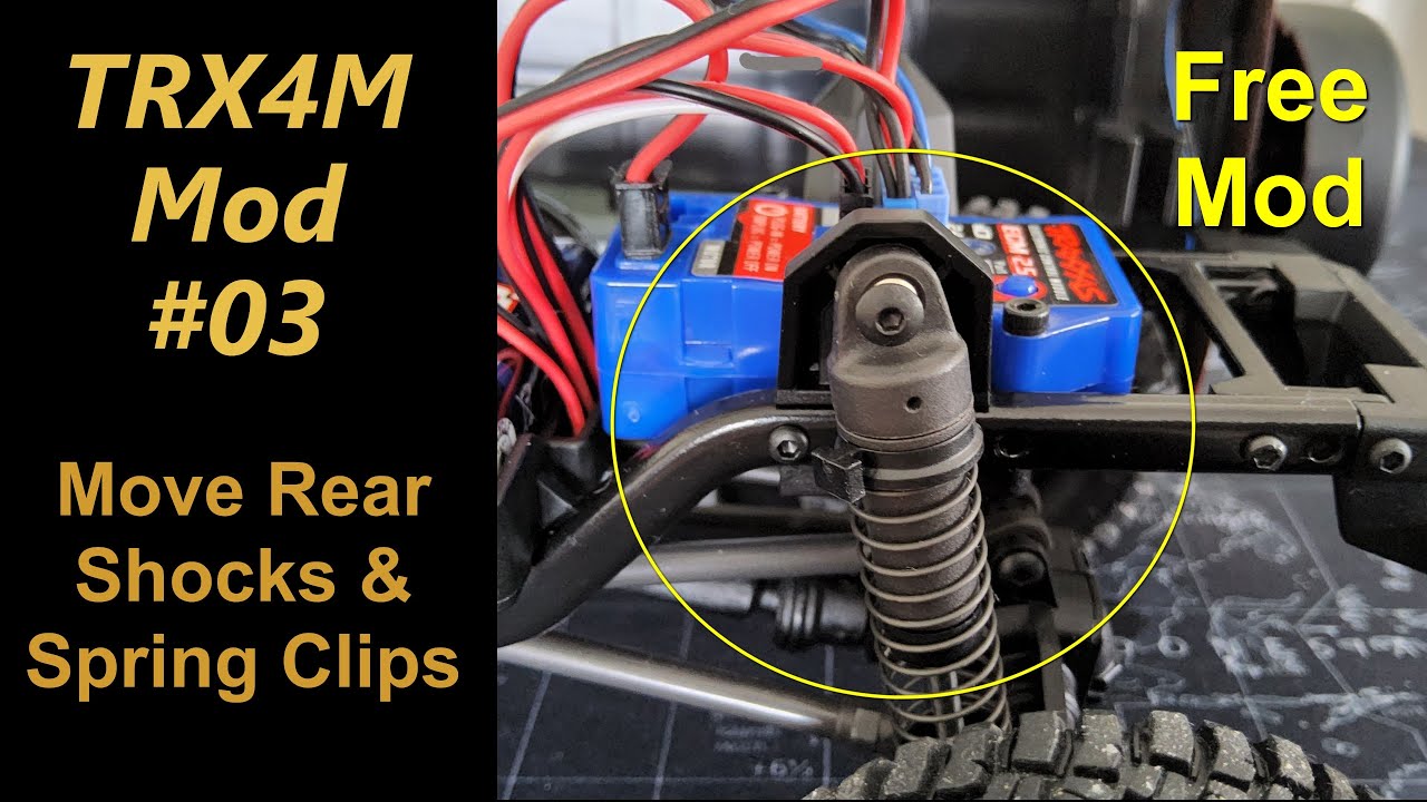 Traxxas TRX4M Mod Move the Rear Shocks Forward YouTube