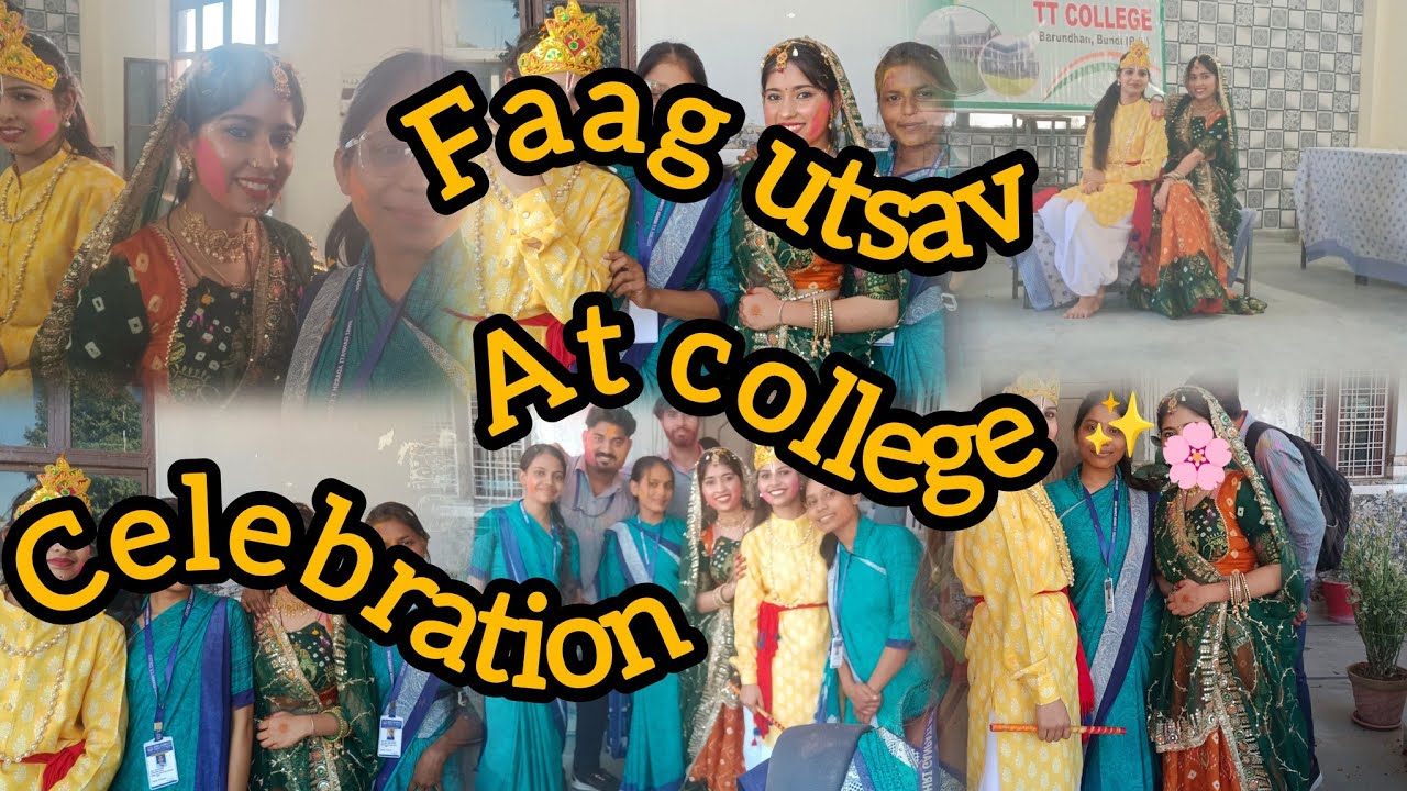 How We celebrate phag utsav at college 💗✨#vlog #college #studentlife #collegelife#vlogger #holi 