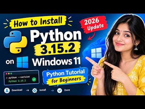 How to Install Python 3.15.2 on Windows 10/11 [ 2026 Update ] Python Program Tutorial for Beginners