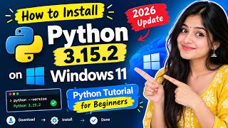 Details How to Install Python 3.15.2 on Windows 10/11 [ 2026 Update ] Python Program Tutorial for Beginners Update