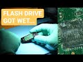 flash drive got wet but you need data