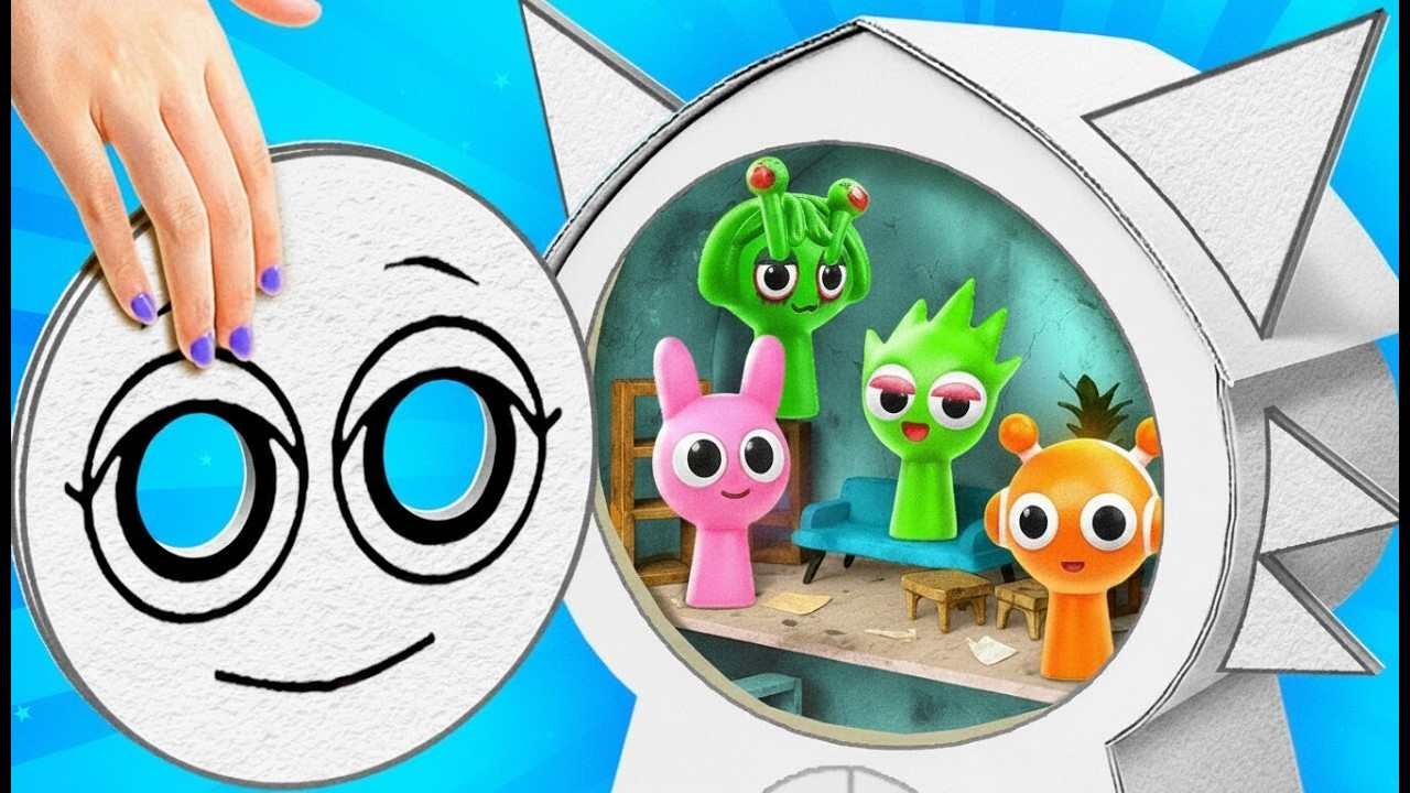 House For Sprunki 🏥 *Build Cardboard Mini House To Save Sprunki*