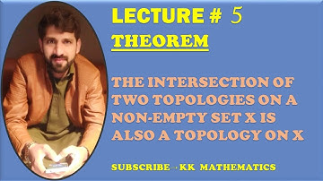THE INTERSECTION OF TWO TOPOLOGIES ON A NON-EMPTY SET X IS ALSO A TOPOLOGY ON X