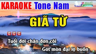 Giã Từ Karaoke Tone Nam | Nhạc Sống Thanh Ngân