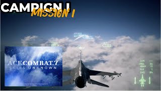 Pesawat F16 Oleng!!! [ACE COMBAT 7 Gameplay] Mission 1 Campaign - No Commentary