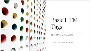 CBSE - Grade 7 - Computer Science - Basic HTML Tags - Solution