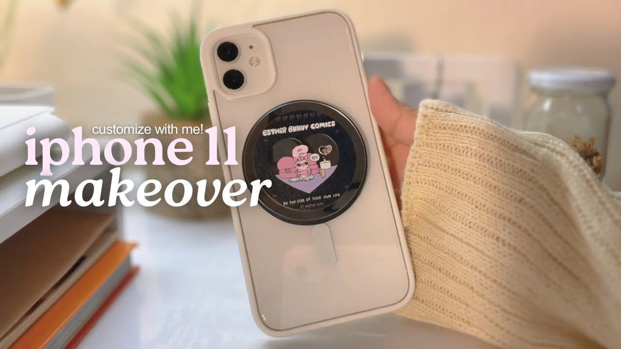 IPHONE 11 MAKEOVER in 2025🍓 | filmed using IPAD A16, new phone cases and accessories, simple layout🧸