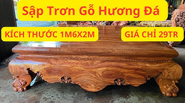 Sập Trơn Gỗ Hương Đá Nam Phi 1m6x2m Vân Siêu Đẹp Giá Chạm Đáy Rồi