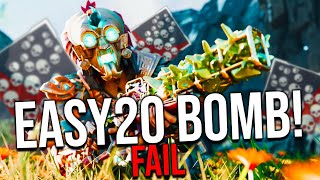 EASY 20 BOMB IN SEASON 20 BUT I FAILED - APEX LEGENDS 20 KILL BADGE