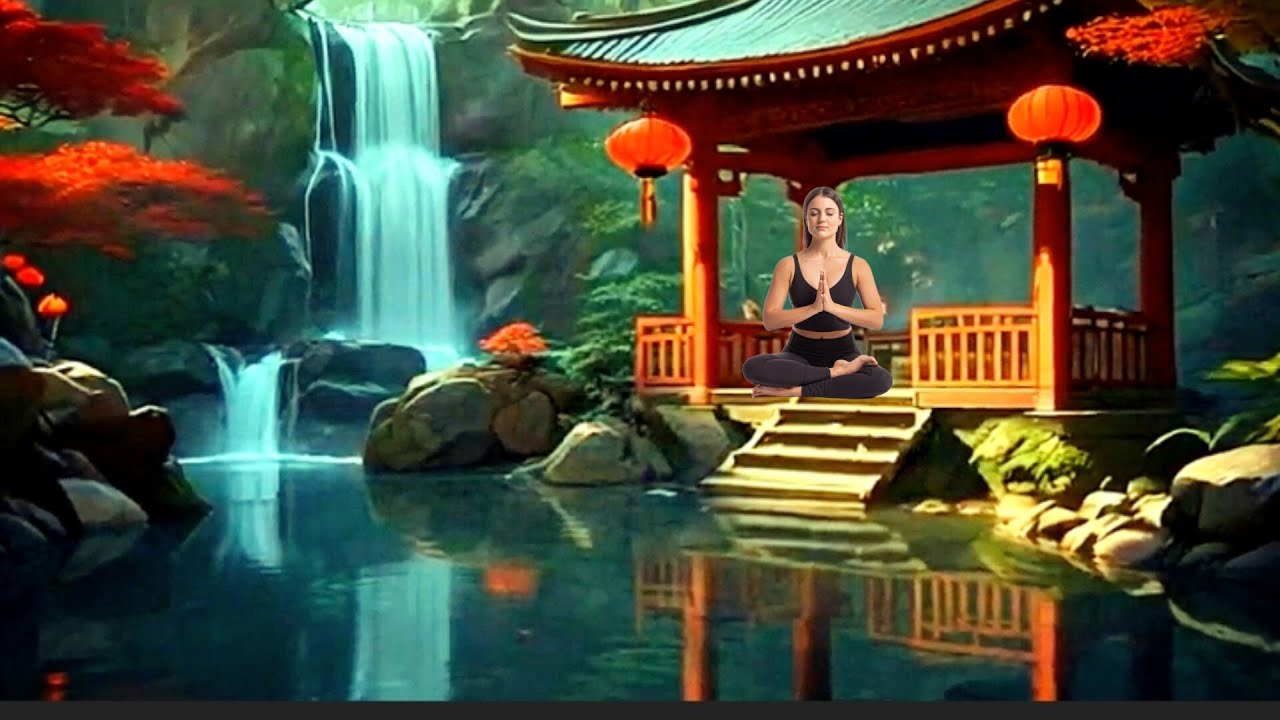 relaxing japanese music zen garden meditation | water sound stress ...