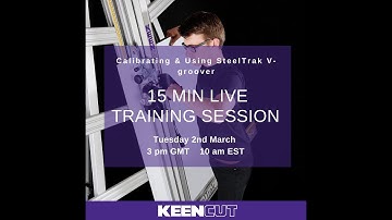 Keencut LIVE! How to Calibrate and use the V-groover tool on your SteelTrak
