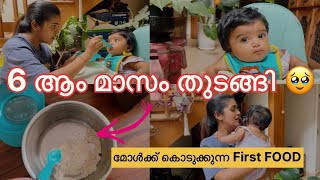മോൾക്ക്‌ Food കൊടുത്ത് തുടങ്ങി 🥳 6 ആം മാസത്തിലെ ആദ്യ ഭക്ഷണം ഇതായിരുന്നു 🙌🏻 Asla Marley